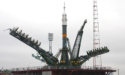 Запуск пилотируемого корабля "Союз ТМА-21" "Гагарин"
