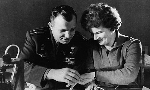 Космонавты Гагарин Ю. и Терешкова В., 1963г.