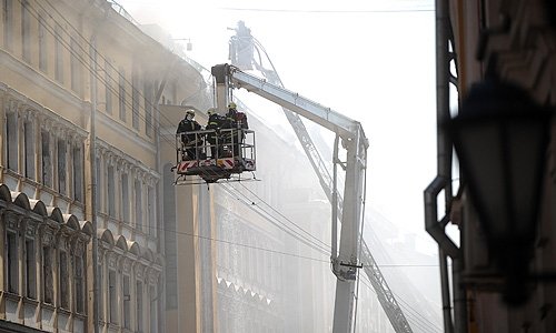 Пожар в доме на Садовнической улице