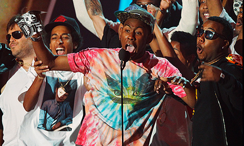 Tyler, The Creator и члены группировки Odd Future. Tyler, The Creator был назван лучшим новым артистом года.