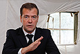 Дмитрий Медведев во время оперативного совещания о ходе расследования обстоятельств крушения пассажирского самолета Як-42, в результате которого погибла команда ярославского хоккейного клуба "Локомотив".