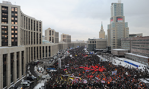 Митинг оппозиции "За честные выборы" на проспекте Сахарова.