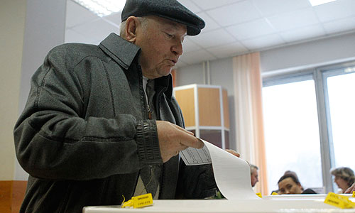 Экс-мэр столицы Юрий Лужков голосует в Москве
