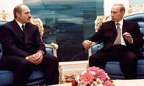 Встреча с президентом Белоруссии. 1999 год.