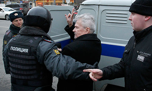 Акция "Стратегии 31" на Триумфальной площади 31 марта