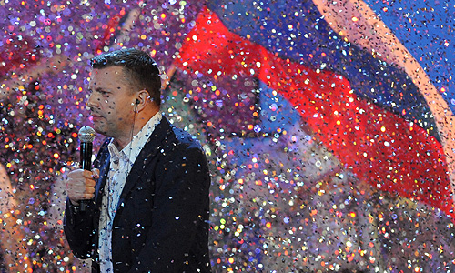 Журналист Леонид Парфенов на церемонии вручения ежегодной премии "Серебряная калоша" в Центральном академическом театре Российской Армии.