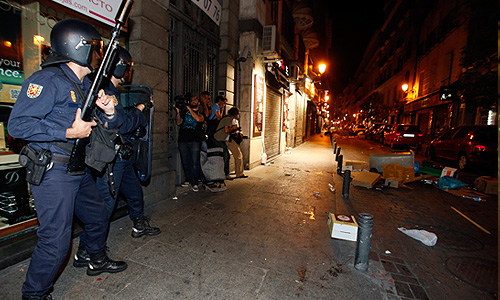 В мадридской демонстрации приняли участие около 600 тыс человек.