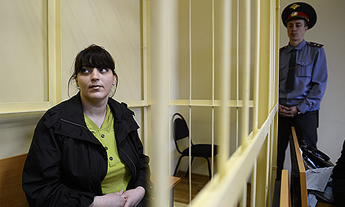 Активистка "Другой России" Таисия Осипова, обвиняемая в торговле наркотиками, во время оглашения приговора в Смоленском областном суде.