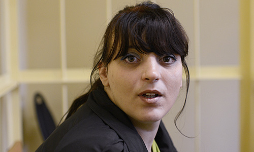 Активистка "Другой России" Таисия Осипова, обвиняемая в торговле наркотиками, во время оглашения приговора в Смоленском областном суде.