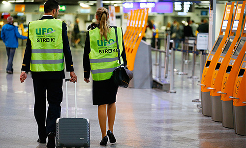 Сотрудники немецкой авиакомпании Lufthansa провели забастовку в аэропорту Франкфурт-на-Майне в пятницу, 31 августа.
