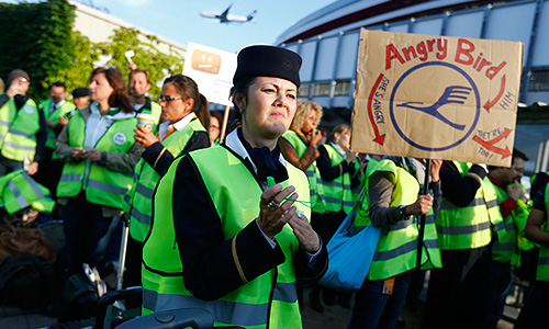 Сотрудники немецкой авиакомпании Lufthansa провели забастовку в аэропорту Франкфурт-на-Майне в пятницу, 31 августа.