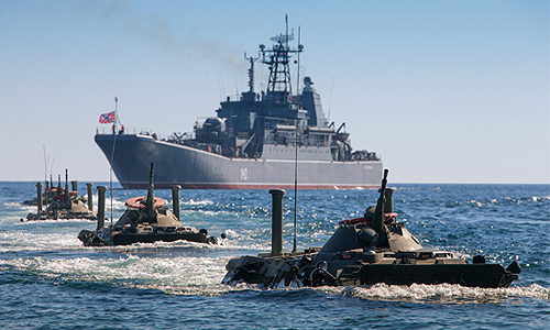 Во время военных учений "Кавказ 2012" в Черном море.