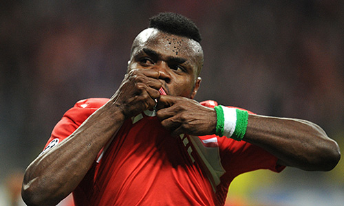 Спартаковец Эммануэль Эменике, забивший два гола в матче группового этапа Лиги чемпионов по футболу "Спартак" (Москва, Россия) - "Селтик" (Глазго, Шотландия).