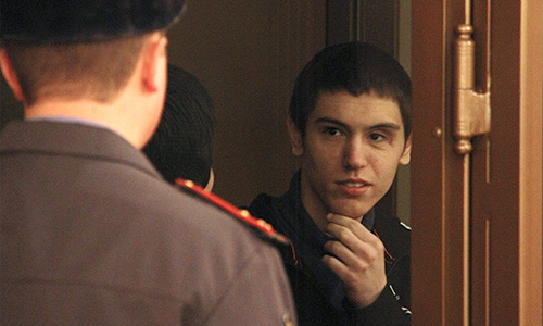 Башир Хамхоев, обвиняемый по делу о теракте в аэропорту "Домодедово" 25 января 2011, в Московском областном суде.