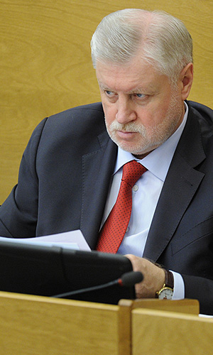 Депутат ГД РФ Сергей Миронов на пленарном заседании Госдумы РФ.