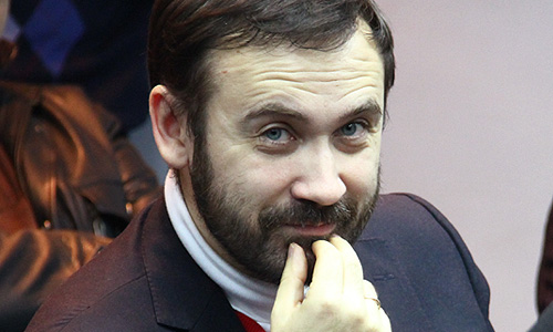 Депутат ГД РФ Илья Пономарев на пресс-конференции оргкомитета "Партии 5 декабря", посвященной годовщине начала массовых протестных акций в России.