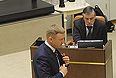 Министр образования и науки РФ Дмитрий Ливанов на заключительном заседании осенней сессии Совета Федерации РФ.