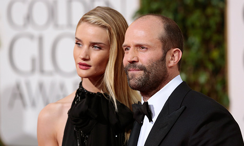 Актер Джейсон Стэтхем с моделью Рози Хантингтон-Уайтли.