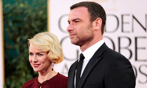 Актриса Наоми Уоттс с мужем, актером Ливом Шрайбером.