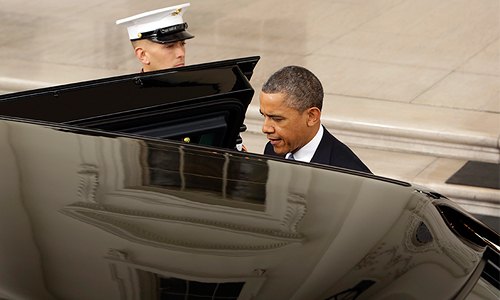 Переизбранный президент США Барак Обама в понедельник на торжественной церемонии в Вашингтоне принял должностную присягу.