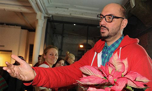 Художественный руководитель театра "Гоголь-центр" Кирилл Серебренников в фойе "Гоголь-центра", который открылся на базе московского драматического театра им. Гоголя после реставрации.