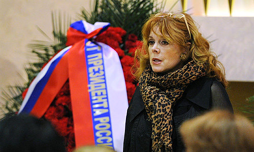 Актриса Клара Новикова на церемонии прощания с композитором Оскаром Фельцманом в Доме композиторов.