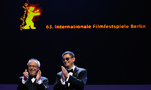 Режиссер Вонг Кар-Вай и директор фестиваля Дитер Косслик.