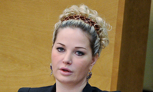 Депутат Госдумы РФ, оперная певица Мария Максакова на пленарном заседании Госдумы РФ.