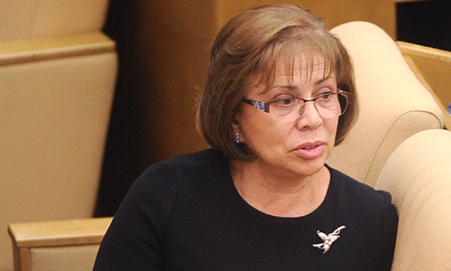 Заместитель председателя комитета ГД по образованию Ирина Роднина на заседании Госдумы РФ.