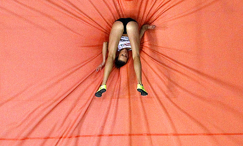 Спортсменка из Латвии Laura Ikauniece.