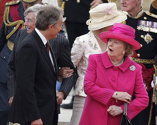 Июнь 2007г. Тони Блэр и Маргарет Тэтчер на церемонии памяти 25-летней годовщины конфликта вокруг Фолклендских островов.