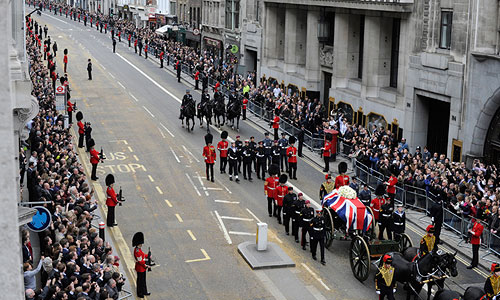 "Железную леди" провожают в последний путь.