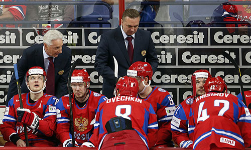Встреча завершилась со счетом 3:8 (1:2, 0:2, 2:4). В составе российской команды шайбы забросили Александр Свитов, Александр Овечкин и Александр Пережогин.