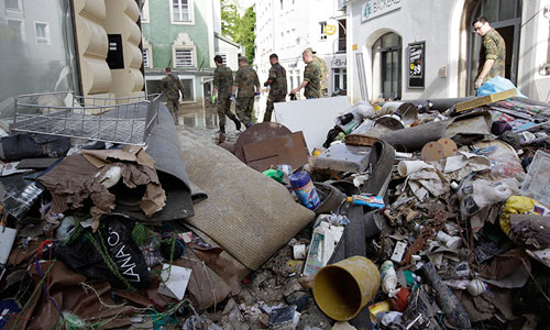 Последствия наводнения в Европе.