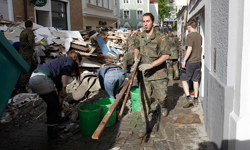 Последствия наводнения в Европе.
