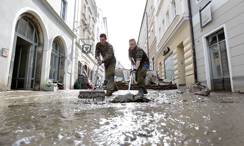 Последствия наводнения в Европе.
