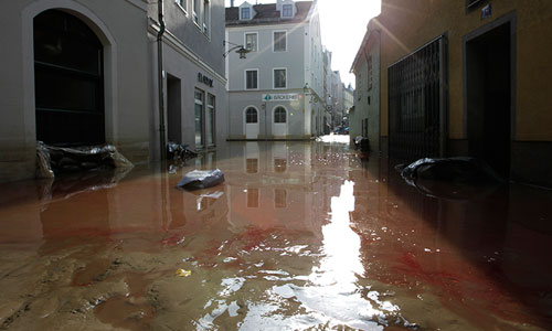 Последствия наводнения в Европе.