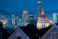 Здание City Hall в Сан-Франциско на рассвете было подсвечено цветами ЛГБТ.