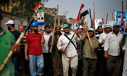 Акции поддержки действующего президента Египта.