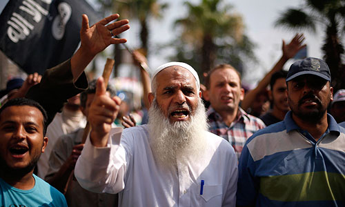 Акции поддержки действующего президента Египта.