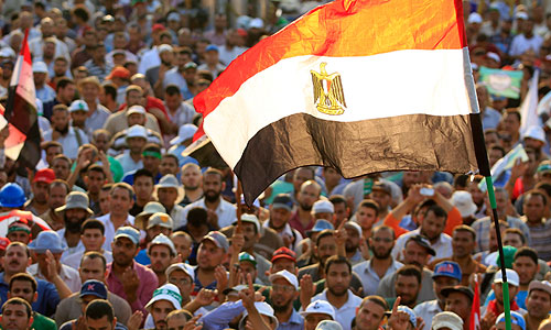 Акции поддержки действующего президента Египта.