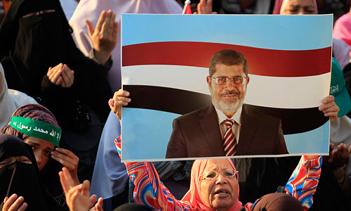 Акции поддержки действующего президента Египта.