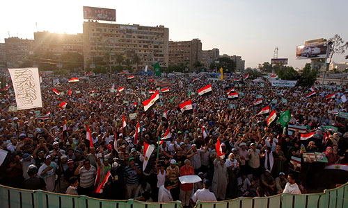 Акции поддержки действующего президента Египта.