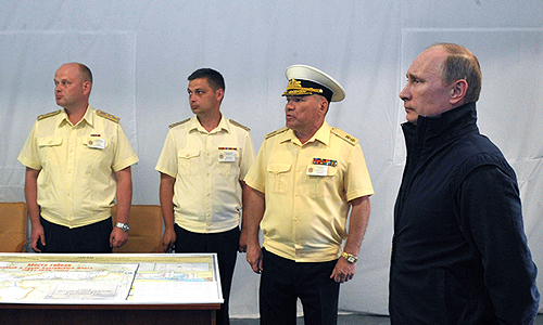 Владимир Путин посетил остров Гогланд в Финском заливе.