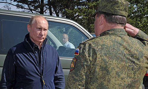 Владимир Путин посетил остров Гогланд в Финском заливе.