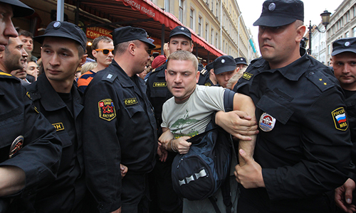Народный сход в поддержку Алексея Навального в Санкт-Петербурге.