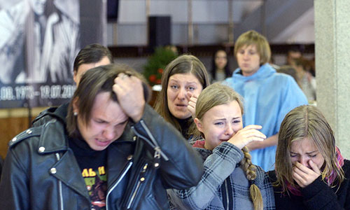 Прощание с лидером группы "Король и шут" Михаилом Горшеневым.