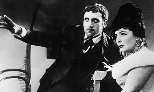 Владимир Высоцкий и Ольга Аросева в художественном фильме "Интервенция" (режиссер Геннадий Полока).