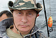 Владимир Путин во время рыбалки в Республике Тыва.