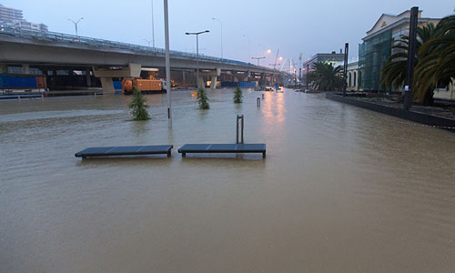 Последствия ливней в Сочи.